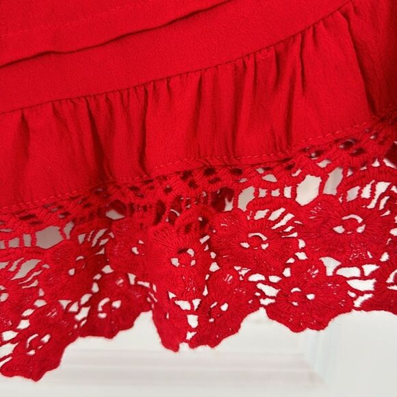 Muche & Muchette Women’s Red Ruffle twirl swing Dress One Size - Picture 4 of 16